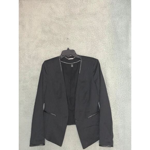 White House Black Market Wool Blend Pinstripe Blazer 10 - Picture 1 of 9